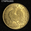 ,MONNAIE,10,FRANCS,OR,COQ,1907,