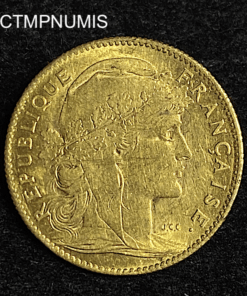 ,MONNAIE,10,FRANCS,OR,COQ,1910,