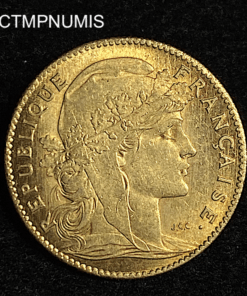 ,MONNAIE,10,FRANCS,OR,COQ,1914,