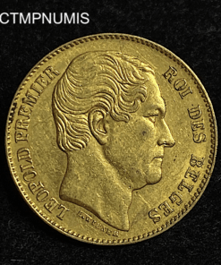 ,MONNAIE,BELGIQUE,20,FRANCS,OR,1865,
