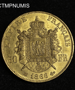 ,MONNAIE,50,FRANCS,OR,NAPOLEON,1866,BB,STRASBOURG,
