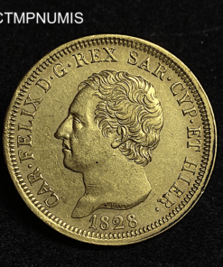 ,MONNAIE,ITALIE,80,LIRE,1828,TURIN,