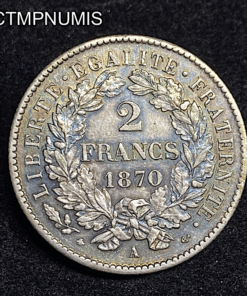 ,MONNAIE,2,FRANCS,CERES,1870,SUP,