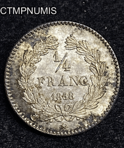 ,MONNAIE,1/4,FRANC,LOUIS,PHILIPPE,1838,