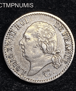 ,MONNAIE,1/4,FRANC,ARGENT,LOUIS,XVIII,1817,B,ROUEN,