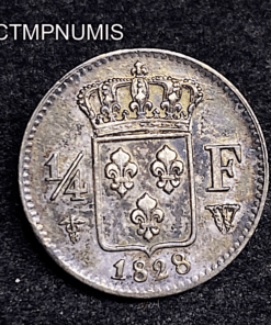 ,MONNAIE,1/4,FRANC,CHARLES,X,1828,W,LILLE,