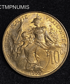 ,MONNAIE,10,CENTIMES,DUPUIS,1902,SPL,
