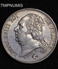 ,MONNAIE,2,FRANCS,ARGENT,LOUIS,XVIII,1822,