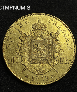 ,MONNAIE,100,FRANCS,OR,NAPOLEON,1858,