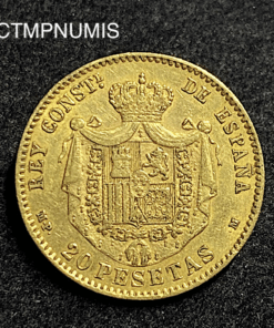 ,MONNAIE,ESPAGNE,20,PESETAS,OR,1890,