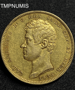 ,MONNAIE,ITALIE,100,LIRE,OR,1834,TURIN,