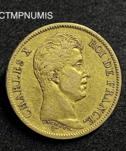 ,MONNAIE,40,FRANCS,OR,CHARLES,X,1824,