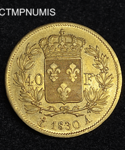 ,MONNAIE,40,FRANCS,OR,CHARLES,X,1830,