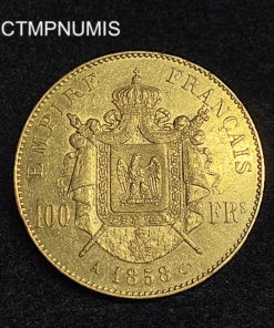 ,MONNAIE,100,FRANCS,OR,NAPOLEON,1858,