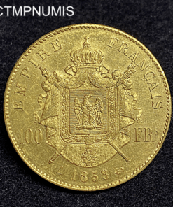 ,MONNAIE,100,FRANCS,OR,NAPOLEON,1858,