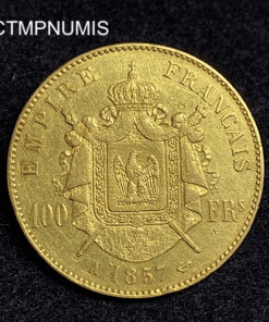 ,MONNAIE,100,FRANCS,OR,NAPOLEON,1857,