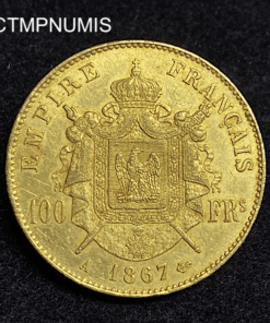 ,MONNAIE,100,FRANCS,OR,NAPOLEON,1867,