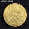 ,MONNAIE,20,FRANCS,OR,COQ,1900,