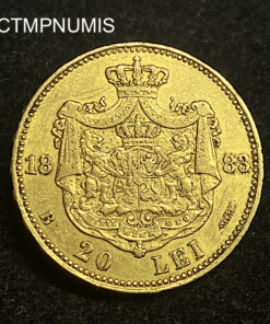 ,MONNAIE,ROUMANIE,20,LEI,OR,CAROL,1883,