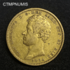 ,MONNAIE,ITALIE,100,LIRE,OR,1834,TURIN,