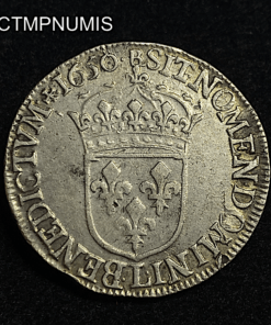 ,MONNAIE,LOUIS,XIV,1/2,ECU,1650,L,BAYONNE,
