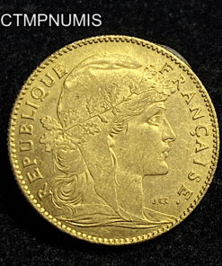 ,MONNAIE,10,FRANCS,OR,COQ,1914,