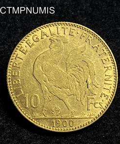 ,MONNAIE,10,FRANCS,OR,COQ,1900,
