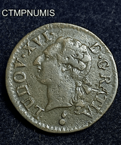 ,MONNAIE,LOUIS,XVI,LIARD,1786,AA,METZ,