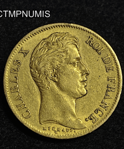 ,MONNAIE,40,FRANCS,OR,CHARLES,X,1830,