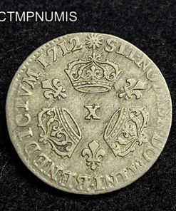 ,MONNAIE,LOUIS,XIV,1/10,ECU,3,COURONNES,1712,X,AMIENS,