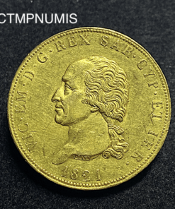 ,MONNAIE,ITALIE,80,LIRE,OR,VICTOR,EMMANUEL,1821,TURIN,