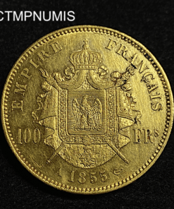 ,MONNAIE,100,FRANCS,OR,NAPOLEON,1855,