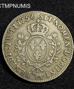 ,MONNAIE,LOUIS,XV,ECU,BANDEAU,1758,PAU,BEARN,