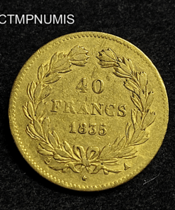 ,MONNAIE,40,FRANCS,OR,LOUIS,PHILIPPE,1835,