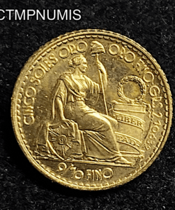 ,MONNAIE,PEROU,5,SOLES,OR,1967,SPL,