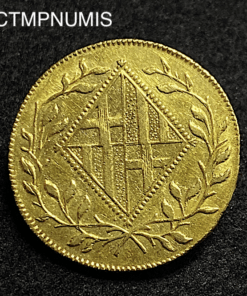 ,MONNAIE,ESPAGNE,20,PESETAS,OR,CATALOGNE,1812,BARCELONE,