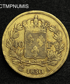 ,MONNAIE,40,FRANCS,OR,CHARLES,X,1830,