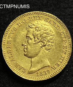 ,MONNAIE,ITALIE,10,LIRE,OR,CHARLES,ALBERT,1839,TURIN,