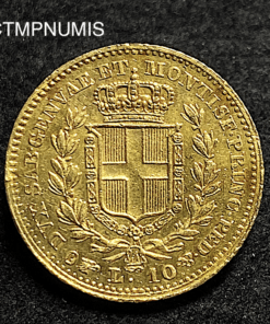 ,MONNAIE,ITALIE,10,LIRE,OR,CHARLES,ALBERT,1839,TURIN,