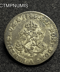 ,MONNAIE,2,SOLS,BILLON,1745,LOUIS,XV,