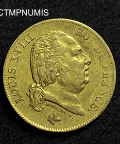 ,MONNAIE,40,FRANCS,OR,LOUIS,XVIII,1818,