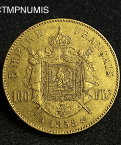 ,MONNAIE,100,FRANCS,OR,NAPOLEON,1858,