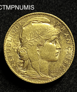 ,MONNAIE,20,FRANCS,OR,COQ,1900,