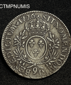 ,MONNAIE,ECU,ARGENT,LOUIS,XV,1726,9,RENNES,