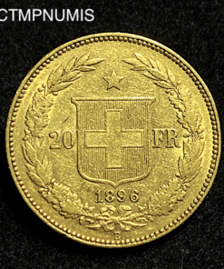 ,MONNAIE,20,FRANCS,SUISSE,1896,BERNE,