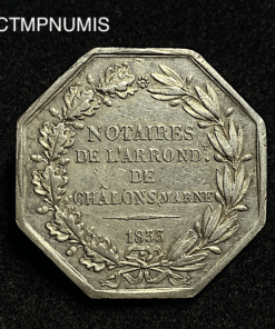 ,JETON,ARGENT,NOTAIRES,CHALONS,SUR,MARNE,1833,
