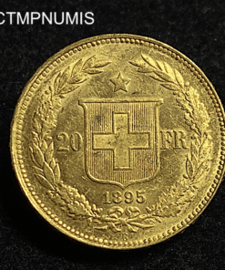 ,MONNAIE,SUISSE,20,FRANCS,OR,1895,BERNE,