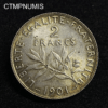 ,MONNAIE,2,FRANCS,ARGENT,SEMEUSE,1901,SPL,