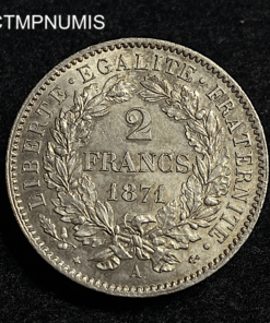 ,MONNAIE,2,FRANCS,ARGENT,CERES,1871,SPL,