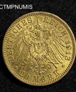 ,MONNAIE,ALLEMAGNE,SAXE,20,MARK,1913,SUP,